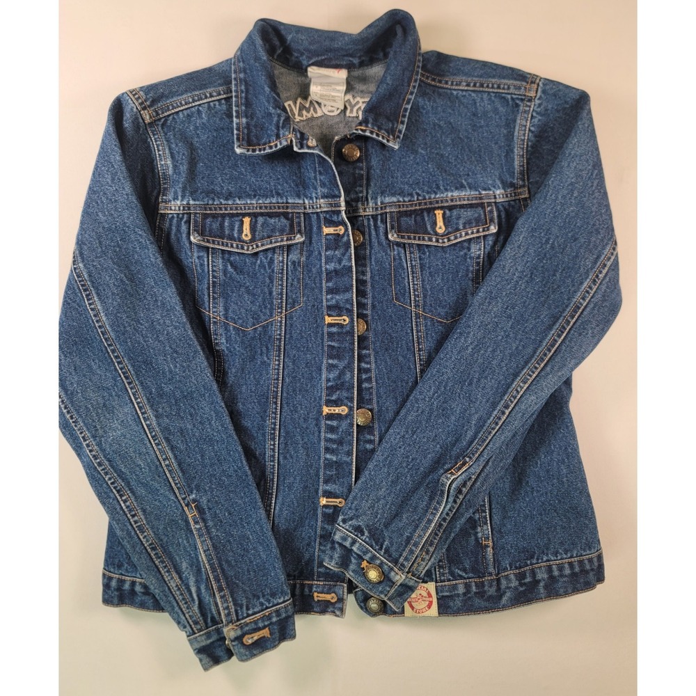 Vintage Disney Store Mickey Minnie Denim Jacket Small Embroidered - Picture 2 of 10